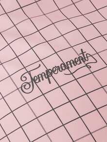 Plaid Pattern Duvet Cover Without Filler - Pink - View 2