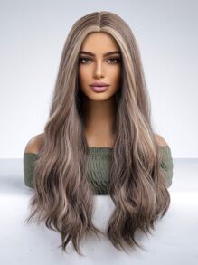 Tóc giả tổng hợp dài xoăn - Nhiều màu - Xem 1