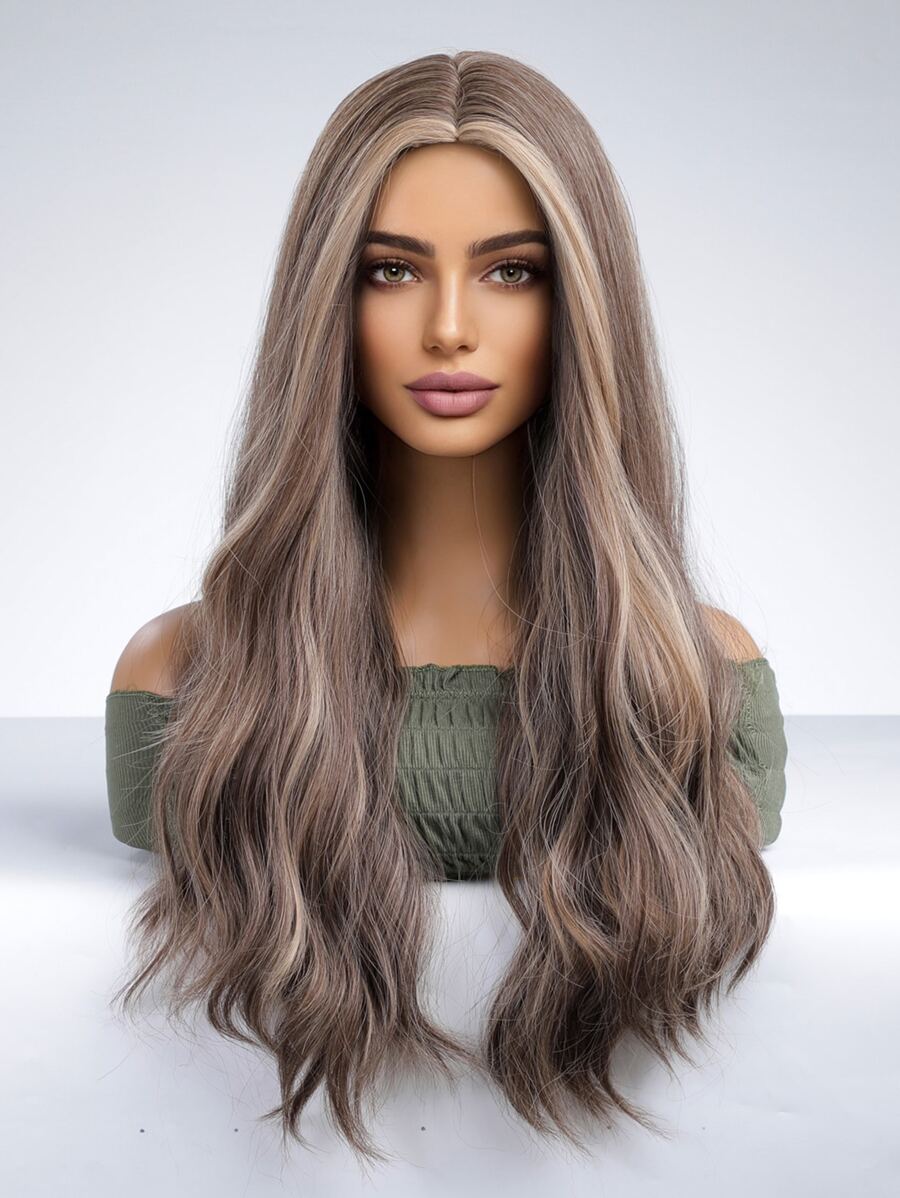 Tóc giả tổng hợp dài xoăn - Nhiều màu - Xem 1