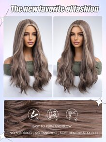 Tóc giả tổng hợp dài xoăn - Nhiều màu - Xem 6