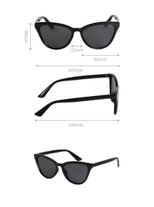 1Pair Women Cat Eye Fashion Glasses For Daily Life Sunglasses Beach Sun Glasses Beach Accessories For Women Sun Glasses Sunglasses Shades Basics And Suit For Sweater Jeans Sweatpants Hoodie Jackets Dress And Long Sleeve Shirt Fashionable Shade Elegant Outfit Family Outings Travel Vacation Holiday