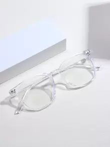 1 pieza Gafas con marco completo ligero con estuche con cremallera - transparente - Ver 1