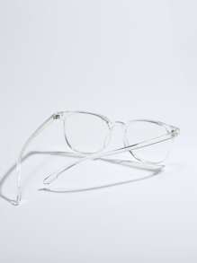 1 pieza Gafas con marco completo ligero con estuche con cremallera - transparente - Ver 2