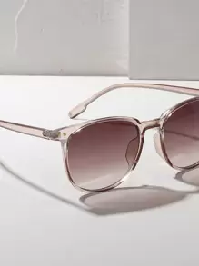 时尚拉链太阳镜盒休闲太阳镜沙滩太阳镜女士沙滩配饰太阳镜太阳镜墨镜时尚遮阳优雅装扮家庭出游旅游度假 - 棕色 - 查看 5