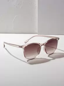 时尚拉链太阳镜盒休闲太阳镜沙滩太阳镜女士沙滩配饰太阳镜太阳镜墨镜时尚遮阳优雅装扮家庭出游旅游度假 - 棕色 - 查看 6