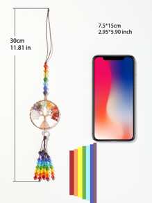 生命之树太阳捕手水晶装饰、家居装饰、房间装饰、墙壁装饰 - 彩色 - 查看 10