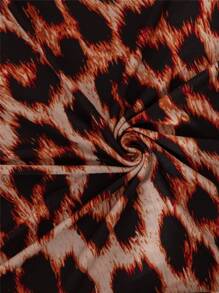 Leopard Print Stretchy Sofa Slipcover - Multicolor - View 5