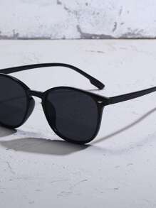 1pc Fashionable Diamond Studded Fashion Glasses For Summer Beach Vacation,Outdoor,Travel - Black - View 4