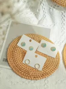 1入組圓形編織首飾託盤 - 棕色 - 查看 5