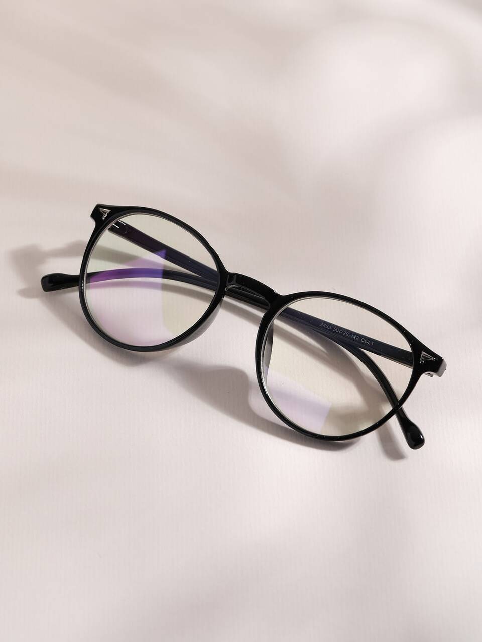 Round Rivet Fashionable Versatile Minimalist Clear Lens Glasses