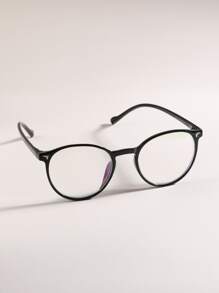 1 par de gafas con decoración de remaches de marco de acrílico para uso diario, accesorios de gafas transparentes, accesorios de gafas para mujeres - transparente - Ver 4