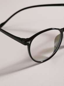 1 par de gafas con decoración de remaches de marco de acrílico para uso diario, accesorios de gafas transparentes, accesorios de gafas para mujeres - transparente - Ver 3