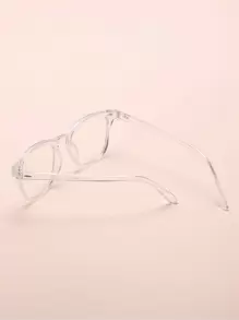 1pc Rivet Design Light Glasses, Simple & Fashionable Transparent - Clear - View 2