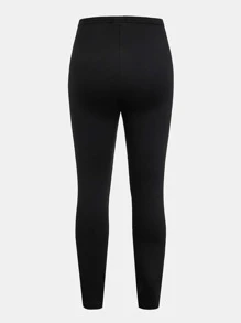 Leggings Bé Gái Tim Lá thư Giải trí - màu đen - Xem 2