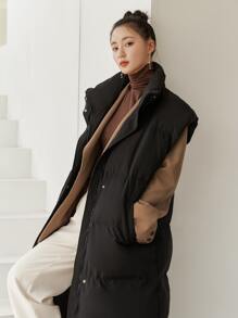 DAZY Zip Front Vest Puffer Thick Coat ,Winter Women Clothes,Winter Coat Women - Black - View 11