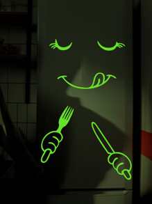 1 miếng dán tường sáng tạo đơn giản, sáng bóng, nhiều màu sắc, hình mặt, nhãn dán tủ lạnh, hình dán, decal dán tường, decal vinyl trang trí nhà cửa, vật dụng trang trí mùa xuân làm mới ngôi nhà của bạn, nhãn dán trang trí Rama quà tặng sinh nhật tốt nghiệp trang trí nhà bếp - Nhiều màu - Xem 5