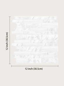 5 pezzi adesivo da cucina con motivo marmo - Bianco - Visualizzare 5