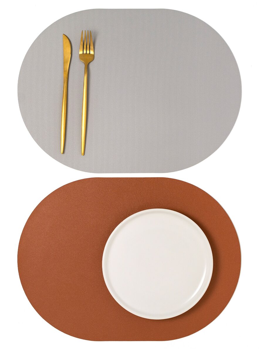 1入組橢圓形雙面餐墊 - 彩色 - 查看 1