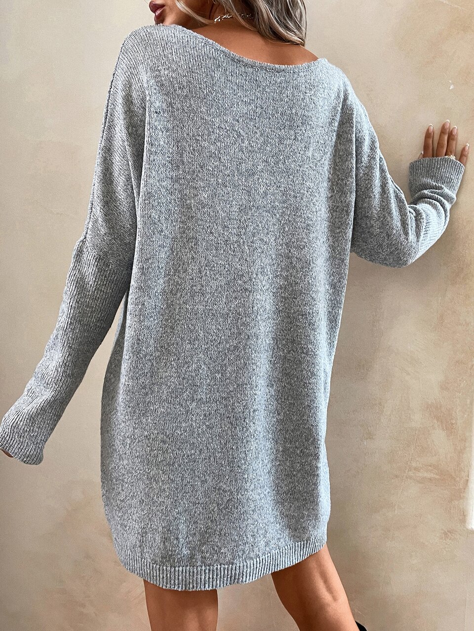 Batwing Sleeve Sweater Dress Fall Winter Cloth For Women