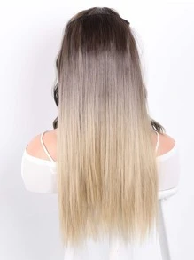 Klipsli Uzun Düz Sentetik Saç Uzantıları - Nhiều màu - Xem 4