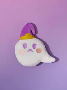 nicovaer 1 件害羞鬼形宠物毛绒吱吱玩具带 BB 装置，万圣节宠物玩具，猫/狗玩具，万圣节礼物，互动玩具 - 彩色 - 查看 3