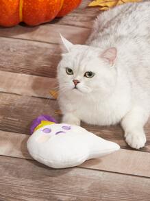 nicovaer 1 件害羞鬼形宠物毛绒吱吱玩具带 BB 装置，万圣节宠物玩具，猫/狗玩具，万圣节礼物，互动玩具 - 彩色 - 查看 5