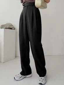 Dazy-Less 直筒女士商务休闲纯色正装长裤