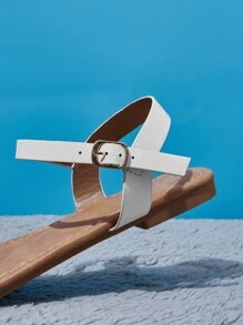 SheIn VCAY Studded Decor Ankle Strap Sandals - White - View 5