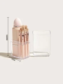 8 In 1 Makeup Brush 1Set, Cute, Portable,Cosmetic Brush,Multifunction Makeup Brush,Face Brush,Brush Set,Makeup Brush Kit,Make Up Brush Set,Make Up Set Complete,Makeup Brush Set,Complete Makeup Kit,Brush Kit,Brushes Makeup Set,Makeup Gift Set,Set - Dusty Pink - View 3