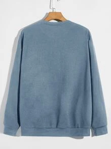 Manfinity RebelGame Men Slogan Graphic Pullover - Dusty Blue - View 2