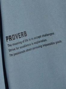 Manfinity RebelGame Men Slogan Graphic Pullover - Dusty Blue - View 3