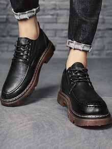 Hombres Zapatos oxford con cordón delantero - Negro - Ver 3