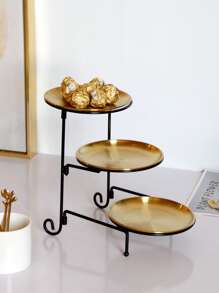 1件套3層託盤 - 金色 - 查看 1