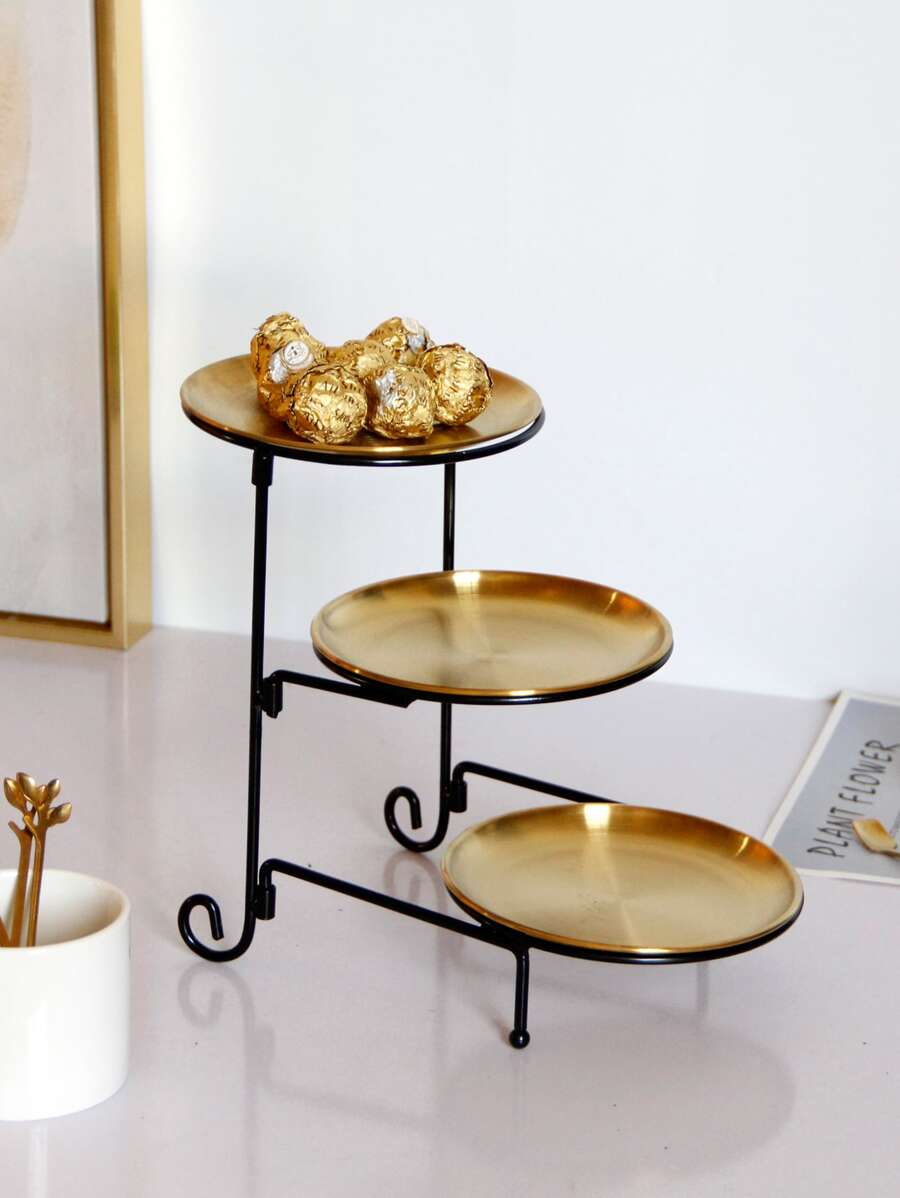 1件套3層託盤 - 金色 - 查看 1