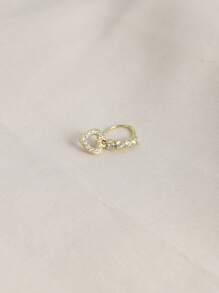 Đồng Đính Đá Cubic Zirconia Trái Tim Trang Trí Vòng Mũi Cho Nam Và Nữ, Punk Xuyên, Một Món Quà Trang Sức Cơ Thể Thời Trang Cho Bất Kỳ Dịp Nào - Vàng - Xem 3