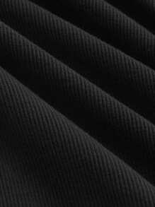 SHEIN Unity 褶邊垂墜半身裙 - 黑色 - 查看 4