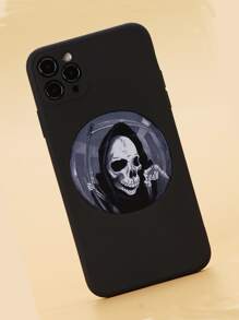 ROMWE Skeleton Pattern Phone Case - Multicolor - View 3
