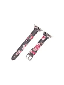 Correa de reloj compatible con Apple Watch con estampado floral - Multicolor - Ver 2