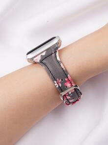 Correa de reloj compatible con Apple Watch con estampado floral - Multicolor - Ver 3