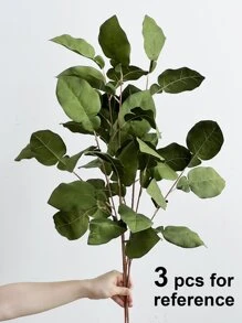 1pc Artificial Plant, Plastic Green Branch Leaf For Home Decor - Green - View 4