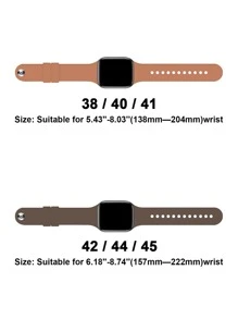2条/套运动硅胶表带，兼容40mm、38mm、41mm、44mm、45mm、46mm、42mm、49mm尺寸（M/L码），男女通用，柔软防水腕带，可替换运动表带，兼容Ultra、 ... - 棕色 - 查看 3