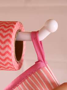 免鑽孔紙巾盒架，掛壁式紙巾架，塑料廚房卷筒掛架，多功能小型紙卷架，亂七八糟的清潔布儲物組織器 - 白色 - 查看 5