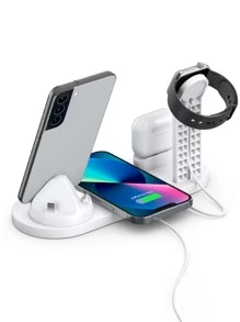 6合1無綫充電器 - 白色 - 查看 2