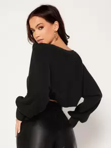 SHEIN BAE Batwing Sleeve Shrug Cardigan