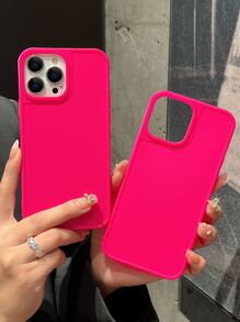 Custodia per telefono monocolore - Fucsia - Visualizzare 3