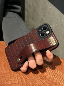 鱷魚紋手機殼附手腕帶
