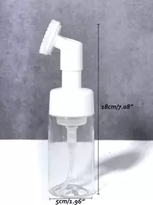 1pc Bottle Design Facial Cleansing Brush - White - View 3