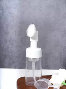 1pc Bottle Design Facial Cleansing Brush - White - View 4