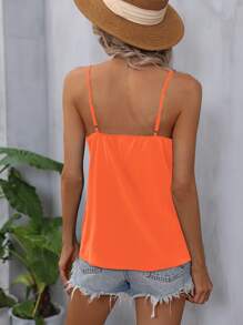 Breezaya Top de tirantes con encaje en contraste