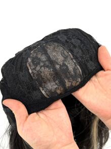 雙色中等直筒人造假髮帶劉海 - 彩色 - 查看 7